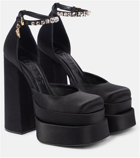 versace chunky heels.